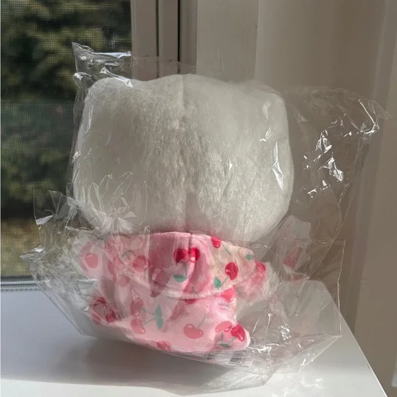 NWT Sanrio Characters 7" Fruit Hoodie Plush hello kitty with cherries - Picture 2 of 2